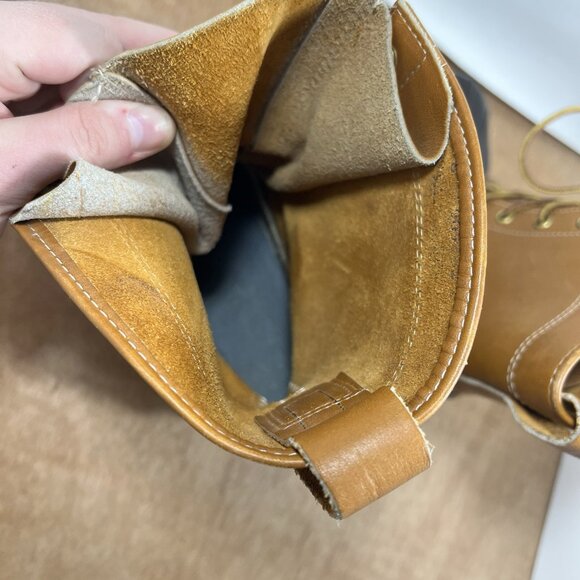 LL Bean Womens Bean Boots 8" Leather Unlined Duck Boots Brown Size 8 - Picture 5 of 8